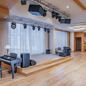 Зона музыки в холле Лобби бара в санатории Источник Ессентуки - фотография