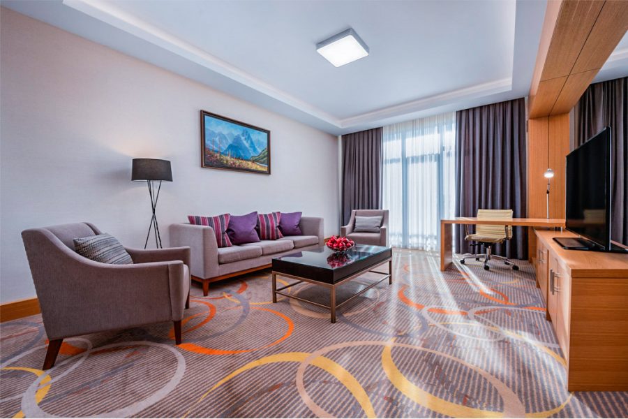 Гостиная в номере «Апартамент» в санатории Источник Ессентуки - фотография