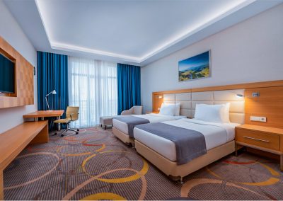 Спальная комната в номере «Стандарт» в санатории Источник Ессентуки - фотография