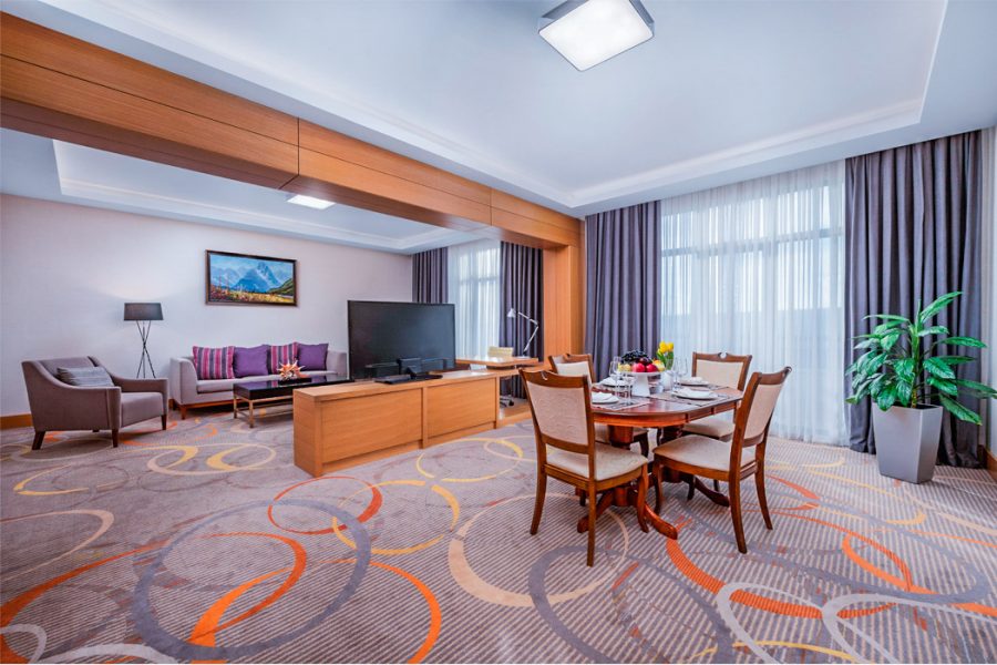 Гостиная в номере «Апартамент» в санатории Источник Ессентуки - фотография