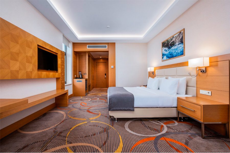 Спальная комната в номере «Стандарт» в санатории Источник Ессентуки - фотография